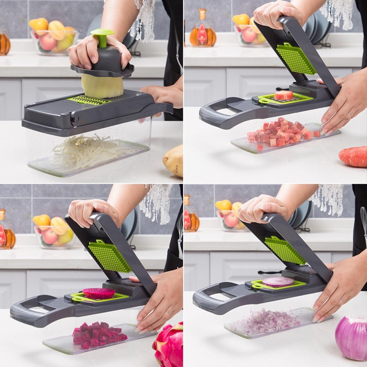 The Perfect Cut: 12-in-1 Vegetable Chopper and Mandolin Slicer