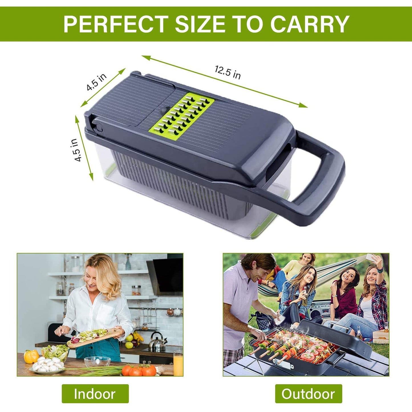 The Perfect Cut: 12-in-1 Vegetable Chopper and Mandolin Slicer